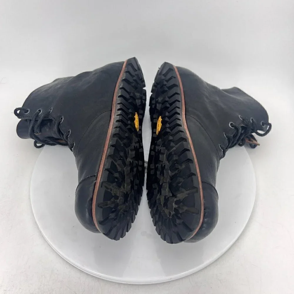 Cliff Dweller Boxer Women Size EU 42 US 12 Black Leather Vibram Cap Toe Boot